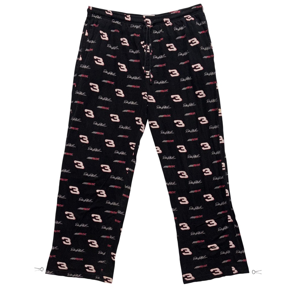NASCAR Dale Earnhardt #3 RCR Pajama Pants Mens XL Black Cotton Lounge Sleepwear